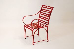 wetterfester, filigraner Gartensessel aus Edelstahl, hohe Stabilität handerarbeitet zum attraktiven Preis in hochglanzpoliert