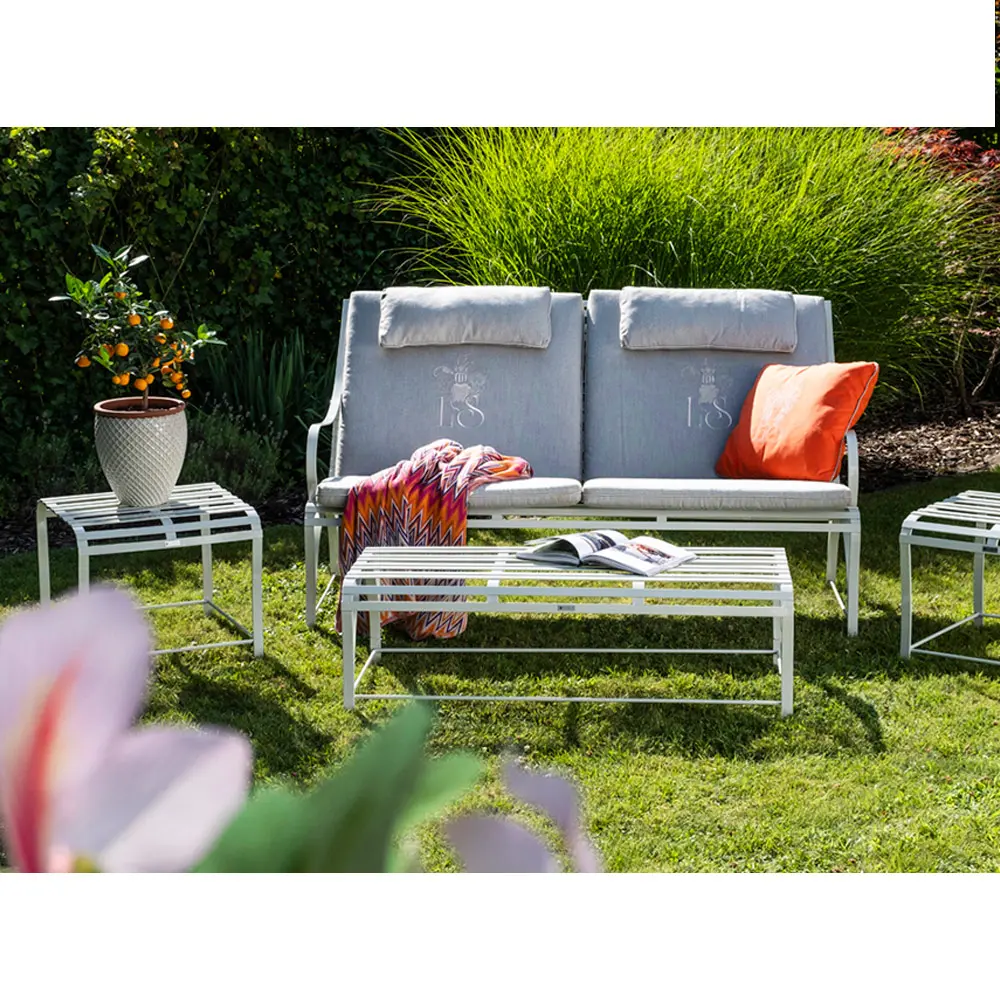 Bequemes stylisches Monaco Edelstahl Loungesofa