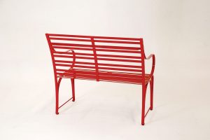 pulverbeschichtete 2er/ 3er Sitzbank aus Edelstahl für den Garten, hochwertige Materialien die wetterfest und pflegeleicht sind, für draußen das ganze Jahr über