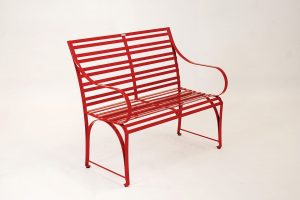 pulverbeschichtete 2er/ 3er Sitzbank aus Edelstahl für den Garten, hochwertige Materialien die wetterfest und pflegeleicht sind, für draußen das ganze Jahr über