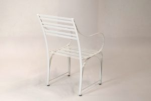 LaSedia Gartenstuhl aus Edelstahl, Witterungsbeständiger Gartensessel für den Garten, pulverbeschichtet im klassisch-modernen Stil, keine Verwitterung und Abblättern