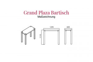 Grand Plaza Bar Desk Maßzeichnung