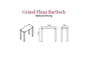 Grand Plaza Bar Desk Maßzeichnung