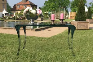 Edelstahl Beistelltisch Provence in Schwarz