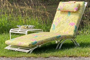 witterungsbeständige Sonnenliege Toulouse in weiss