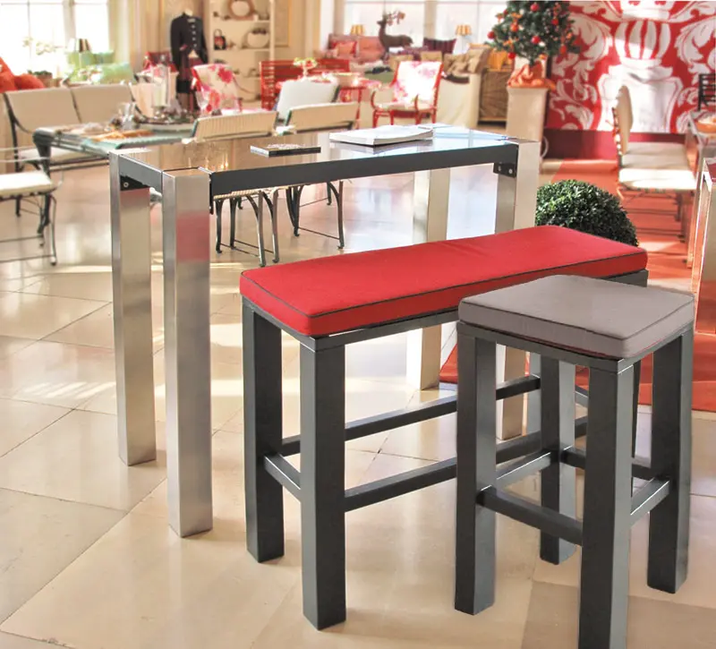 Grand Plaza Edelstahl Setz Desk, Bank, Hocker