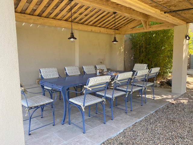 Extralanger Provence Esstisch mit 10 Cannes Stühlen