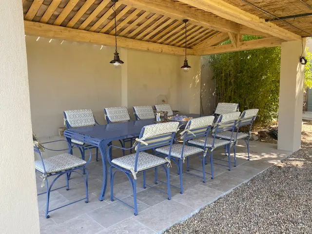 Extralanger Provence Esstisch mit 10 Cannes Stühlen