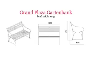 Grand Plaza 2er Gartenbank
