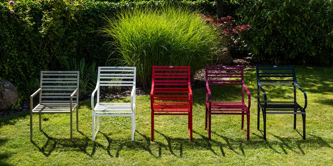 La Sedia Edelstahl-Gartenstühle - exklusive Designtypen und einige der möglichen RAL-Farbtöne