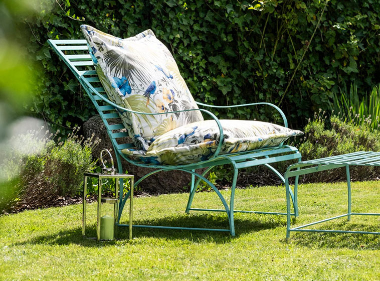 Sonnensessel Biarritz mit Polster Mischfüllung aus Daunen und einer Hightech-Rhombe